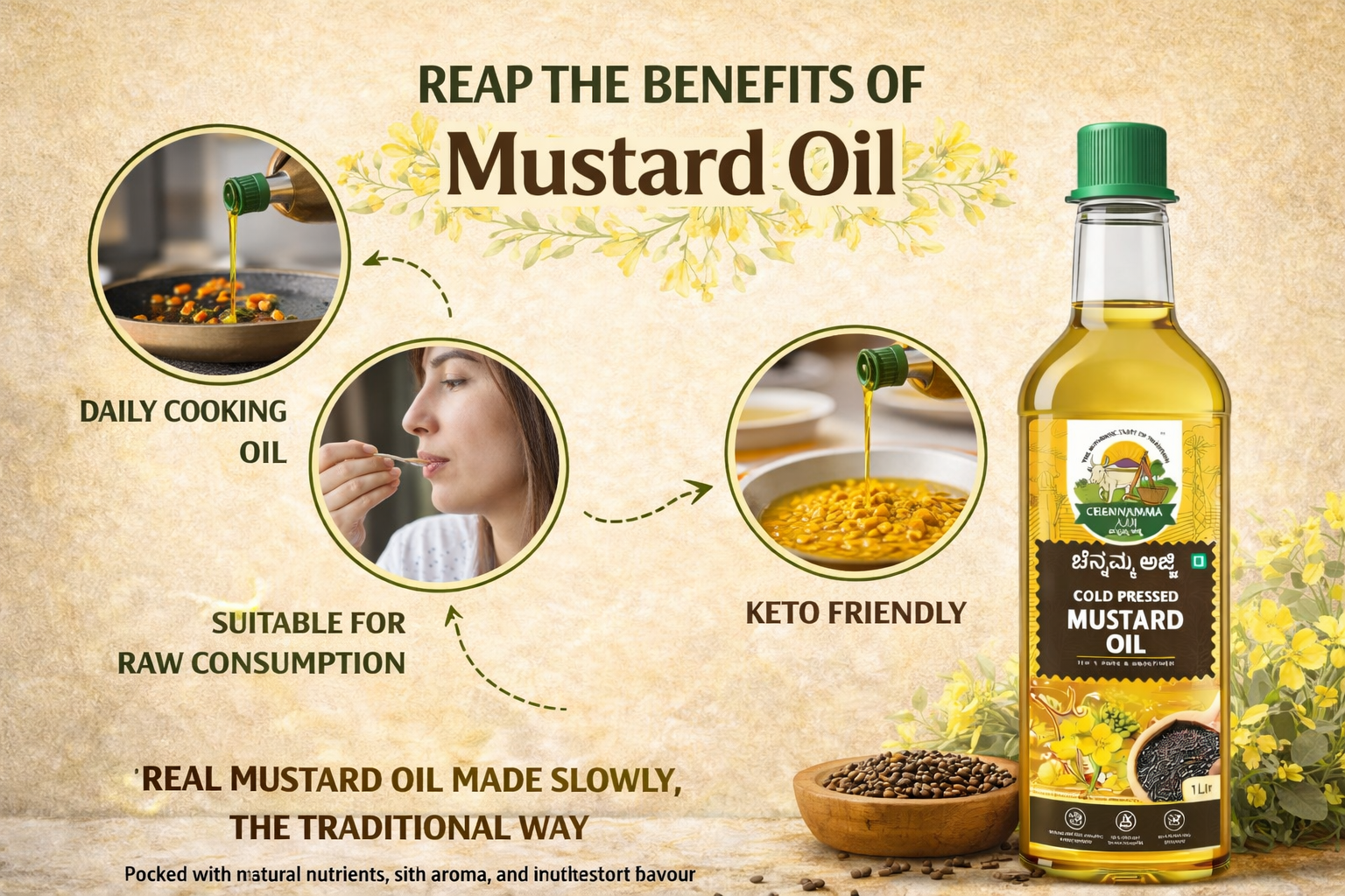 CHENNAMMA AJJI COLD PRESSED MUSTARD OIL