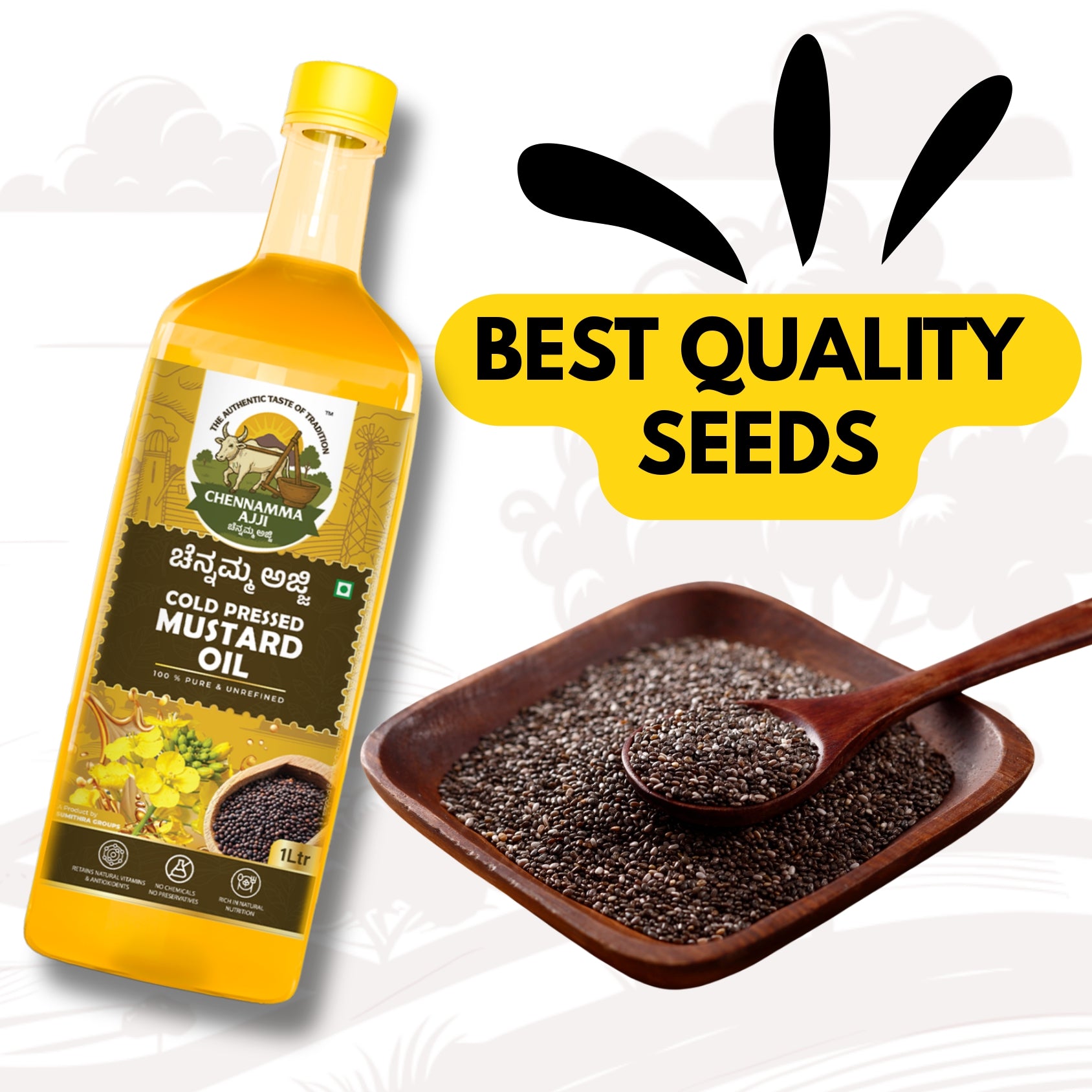 CHENNAMMA AJJI COLD PRESSED MUSTARD OIL